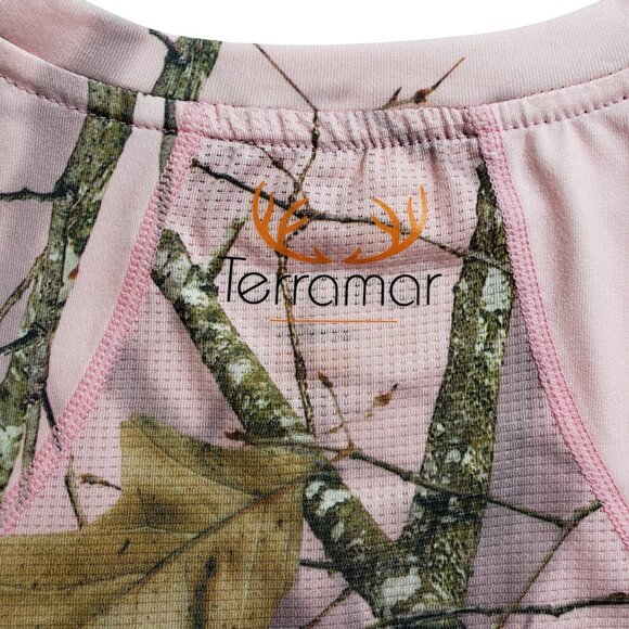 Terramar Women Stalker Pink Camo Long Sleeve Tee M, Fall Hiking Camping Hunting - Picture 8 of 11